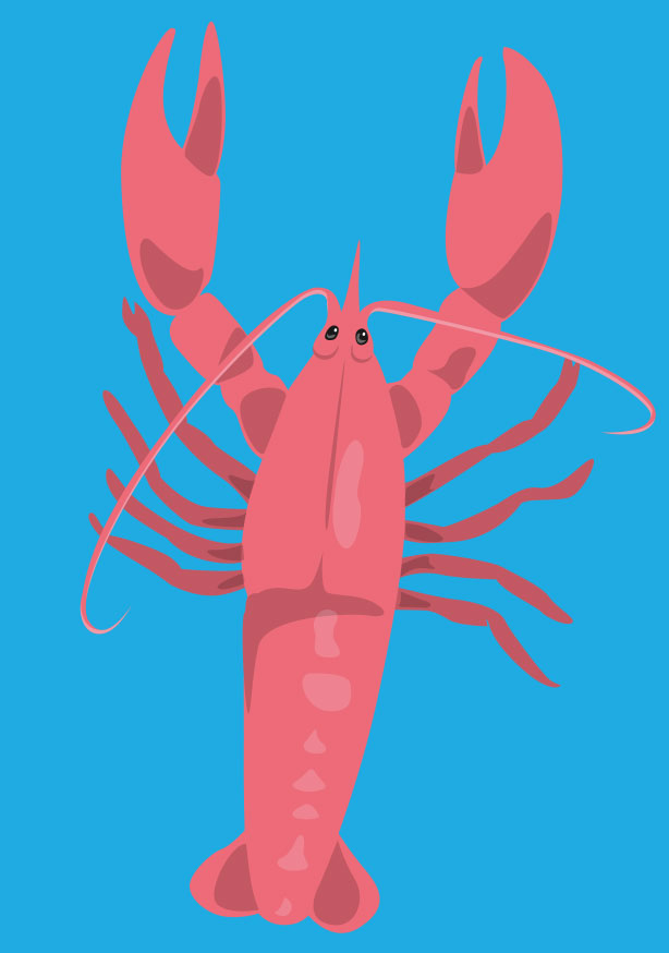 Postcard - luminous - Lobster