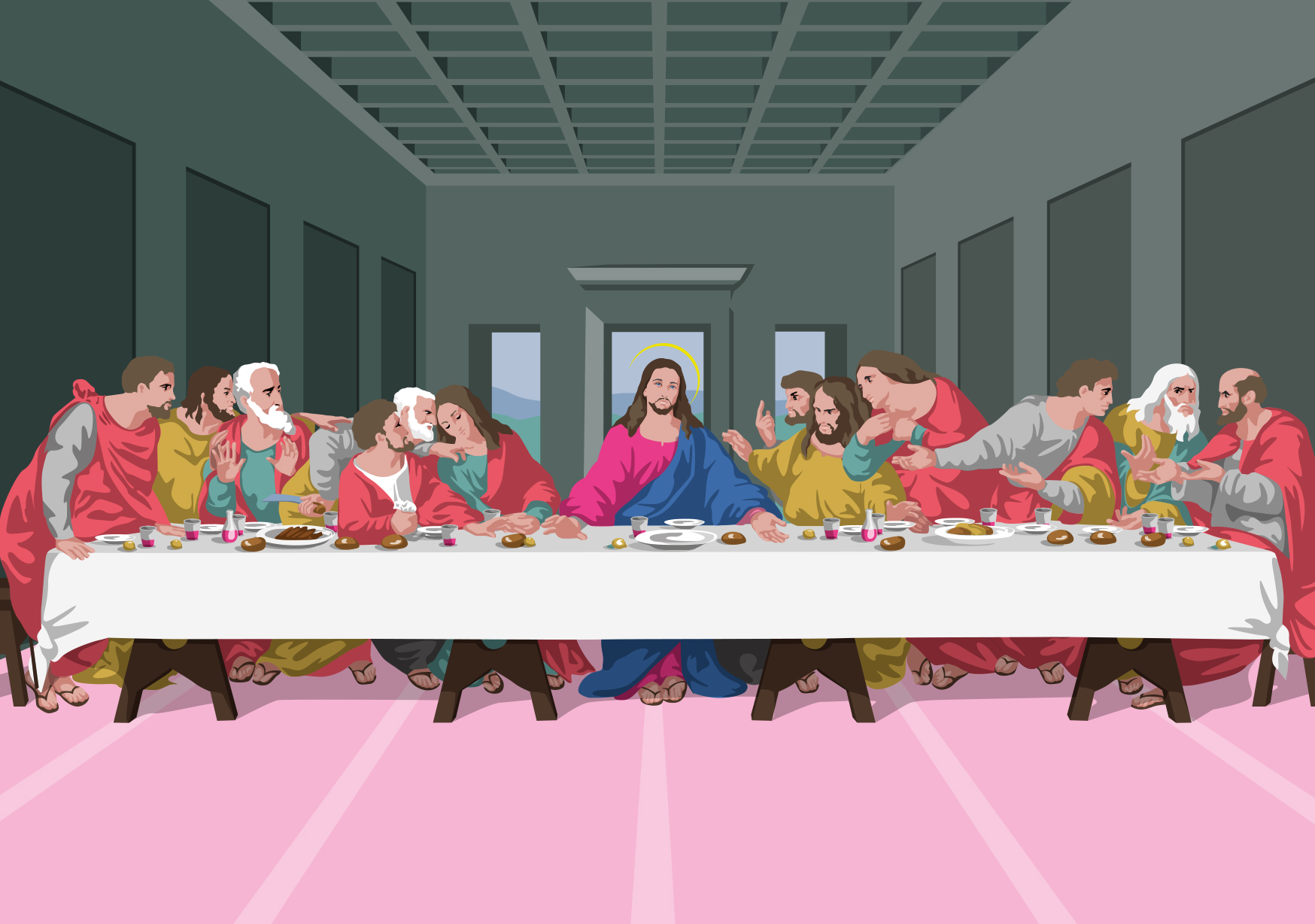 Postcard - Museum Art - Last Supper