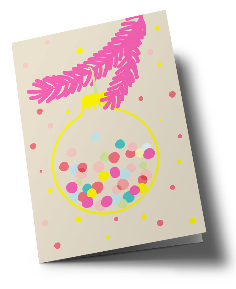 Klappkarte C6 - nola - x-mas ball