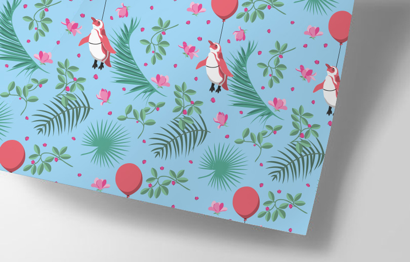 *Geschenkpapier - Happiness- Pinguin