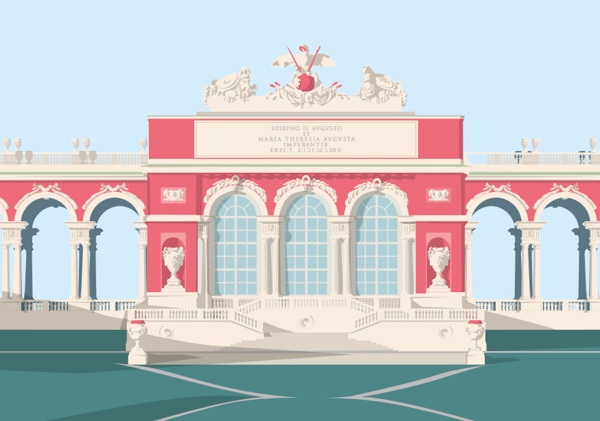 Postcard - Bon Voyage - Gloriette, Wien