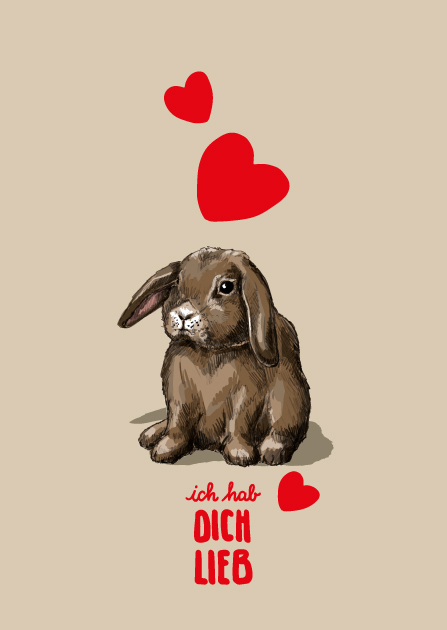 Postkarte - illi - PALOYO Ich hab dich lieb