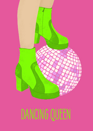 Postkarte - andrea liesert - dancing queen