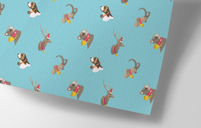 *Geschenkpapier - crissXcross - tierische Weihnachten
