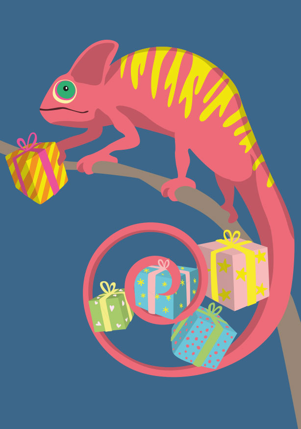 *PK - luminous - Chamäleon mit Geschenken