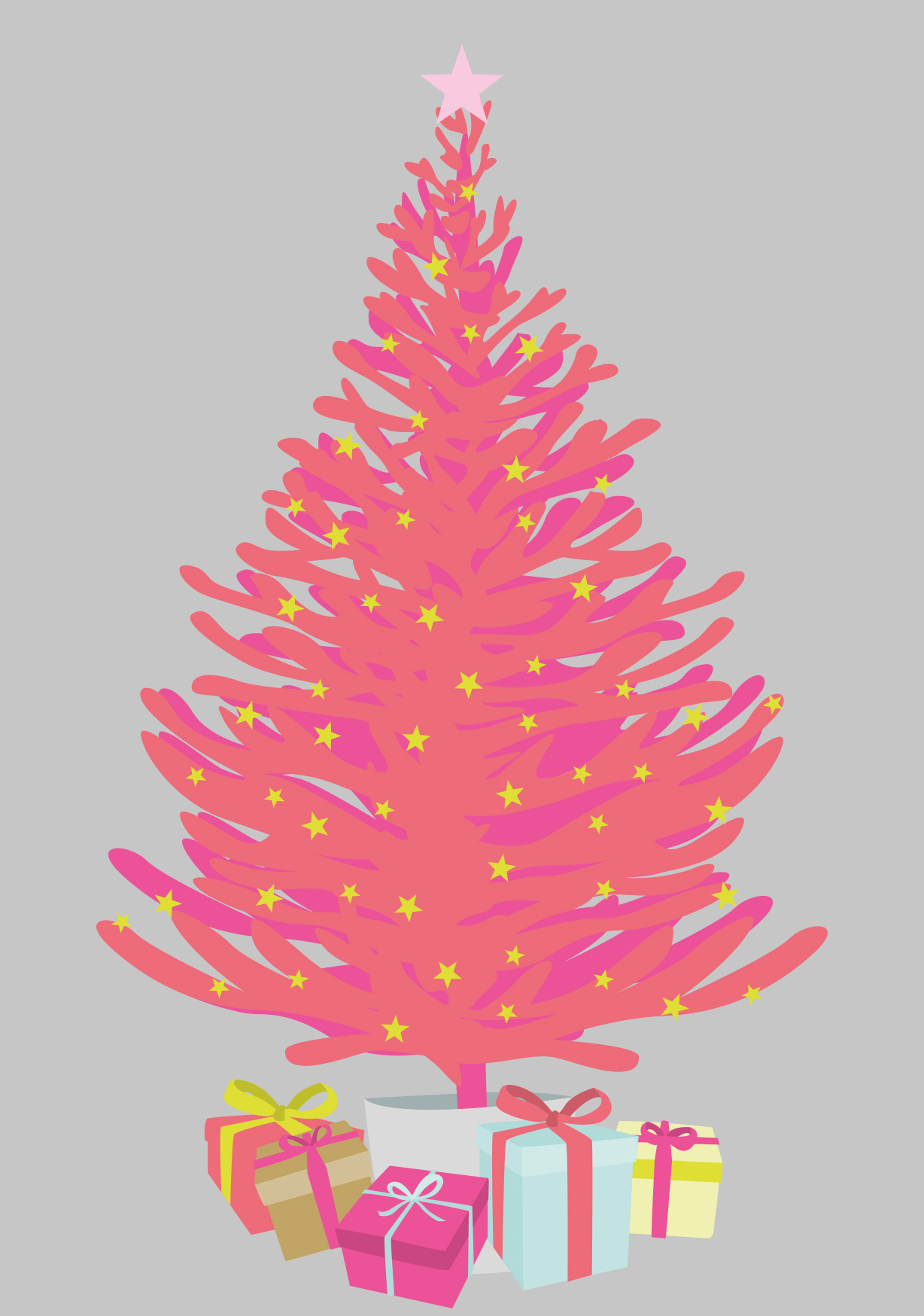 Postcard - luminous - Christmas Tree