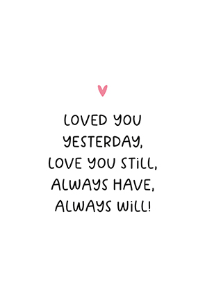 Postkarte - La Card - Loved you yesterday