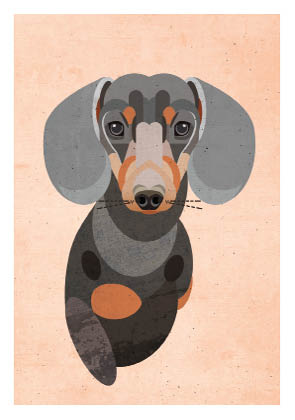 Postkarte - Daria Ivanova - Dackel