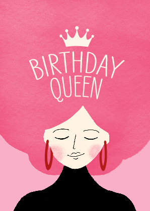 Postkarte - andrea liesert - BIRTHDAY QUEEN