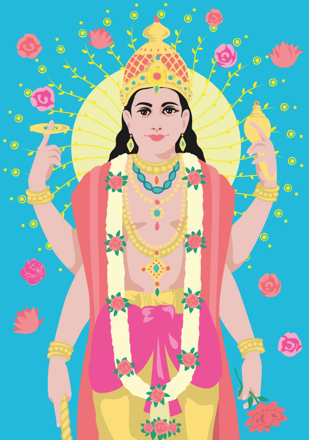Postcard - happiness - Vishnu