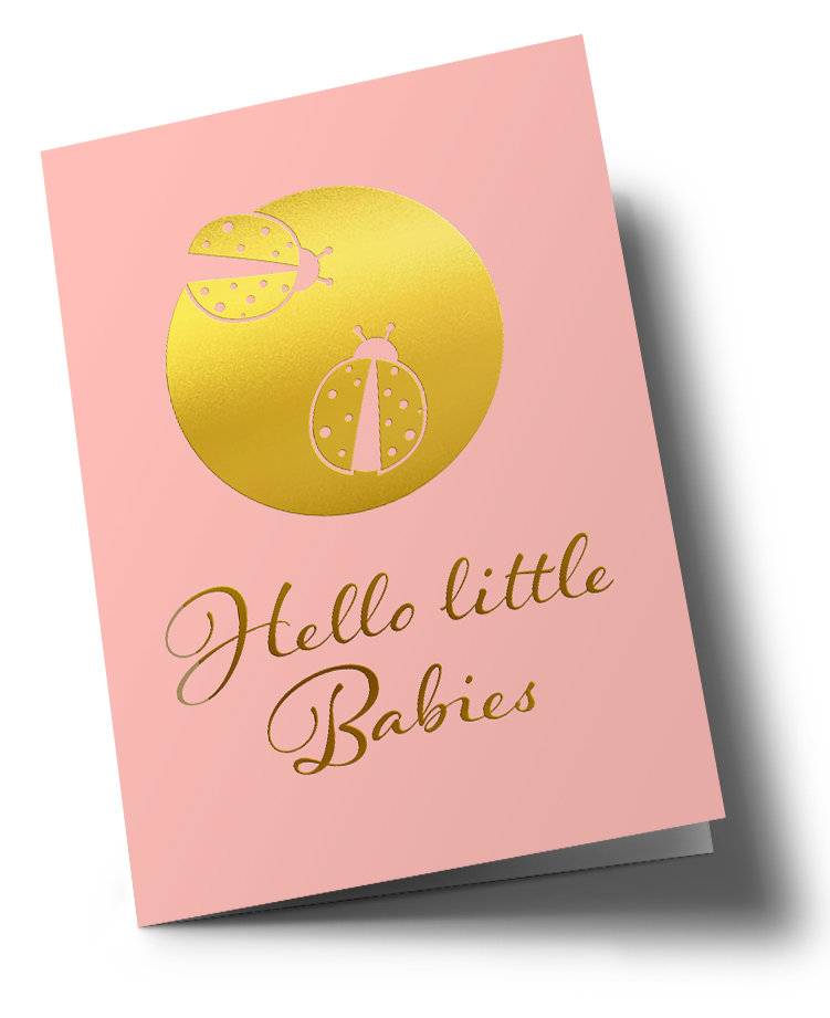 Klappkarte C6 - pure - Hello little Babies
