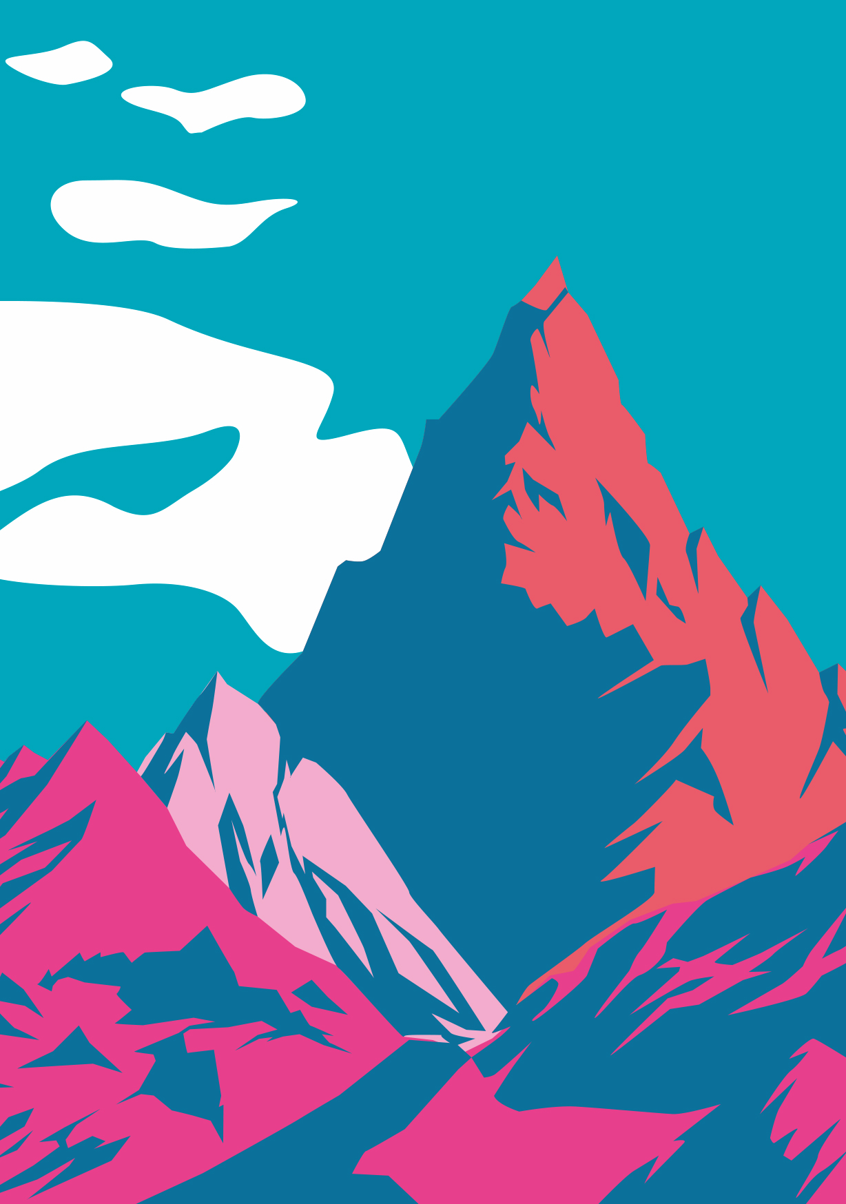 Postcard - luminous - Mountains