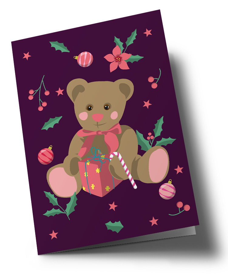 Klappkarte C6 - Happiness - Teddy