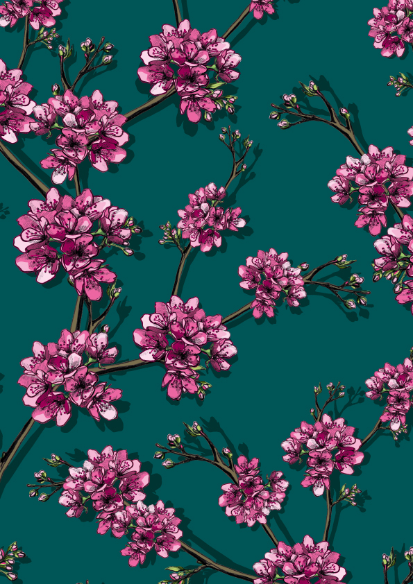 *Geschenkpapier - illi - Sakura Pink