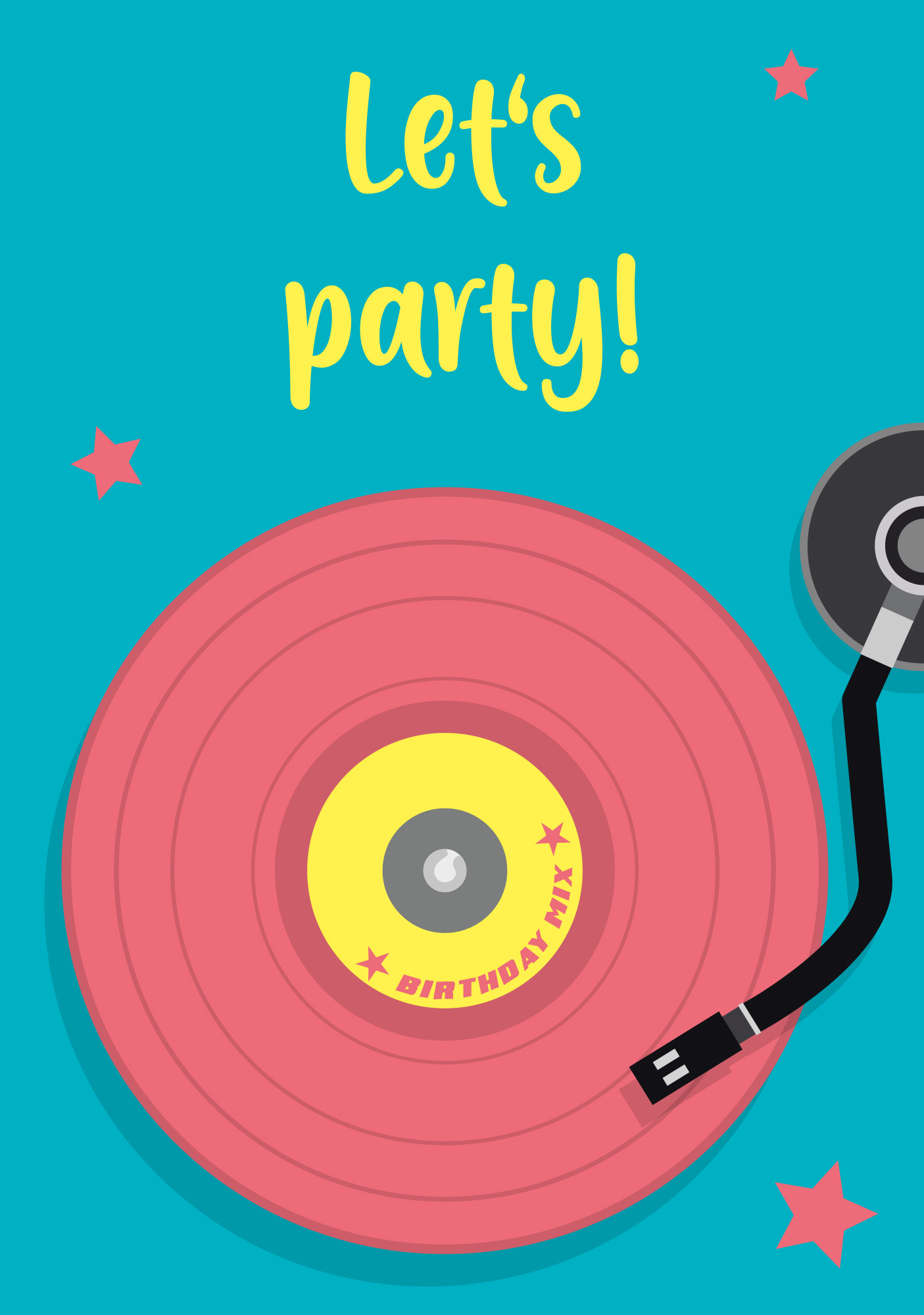 Postcard - luminous - Let's Party