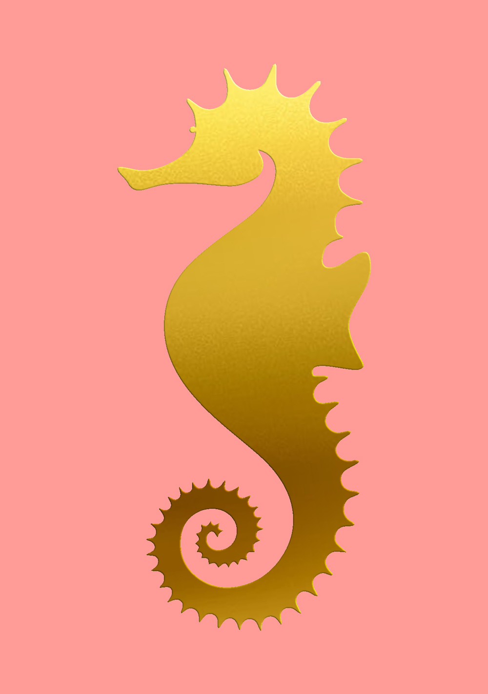 Postkarte - pure - Seepferdchen