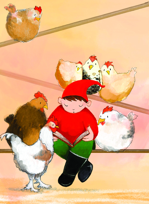 Postkarte - Tabea Güttner - Wichtel Hühner