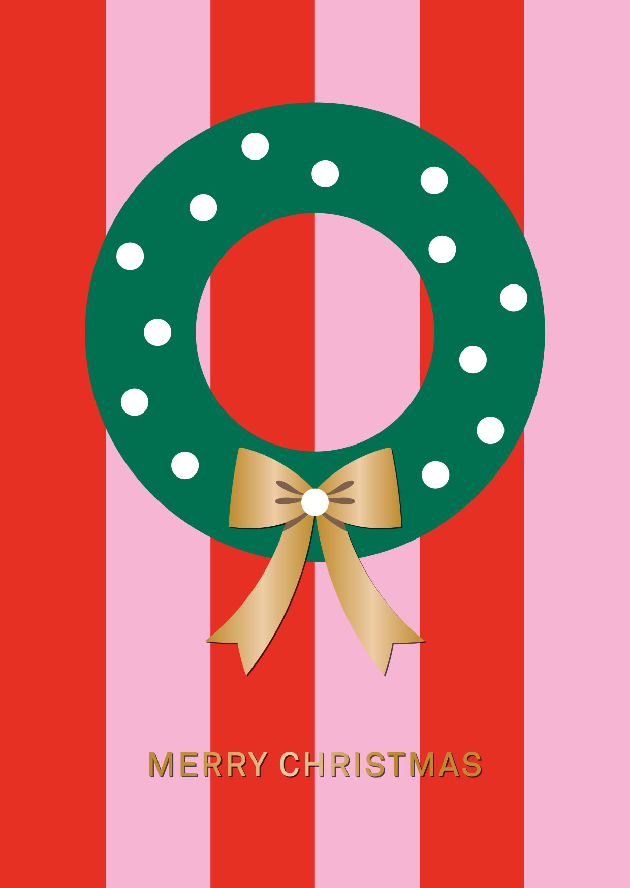 Postkarte - Designfräulein - xmas Kranz