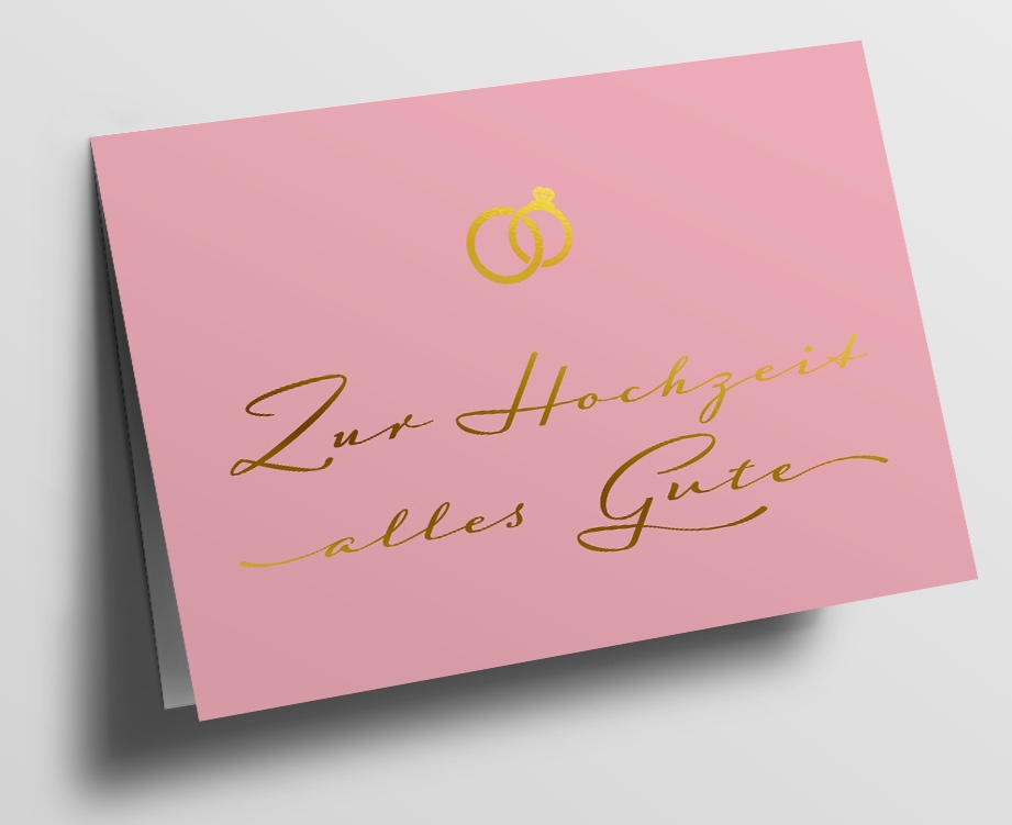 Klappkarte C6 - pure - Zur Hochzeit alles Gute