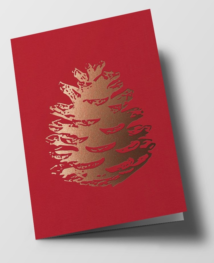 *DK C6 - pure - Tannenzapfen, rot