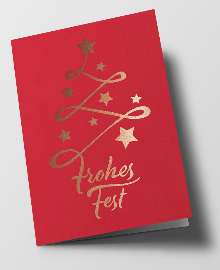 *DK C6 - pure - Abstrakter Weihnachtsbaum, rot