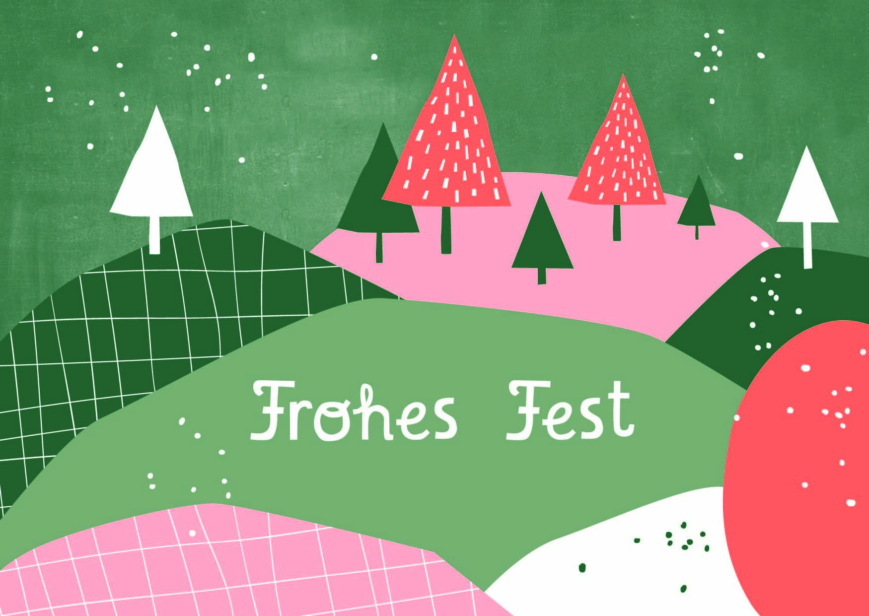 *PK - Designfräulein - Frohes Fest Landschaft