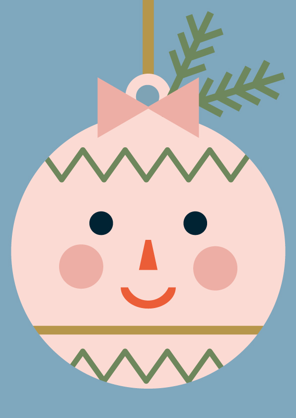 Postkarte - Designfräulein - Funny Faces - Kugel