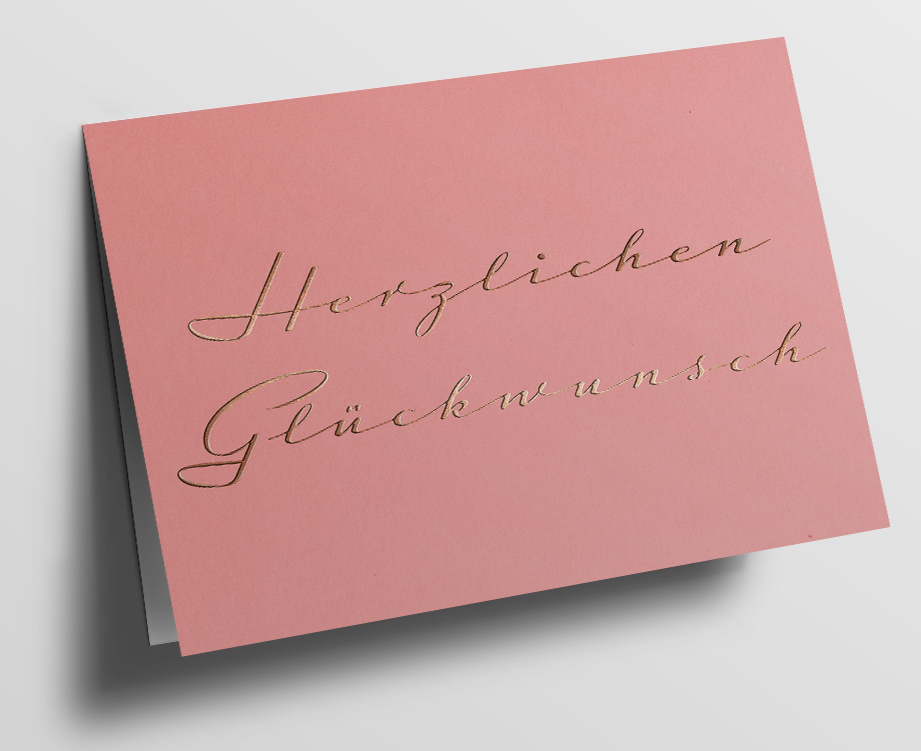 *DK C6 - pure - Herzlichen Glückwunsch puderrosa