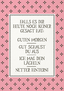 Postkarte - La Card - Komplimente