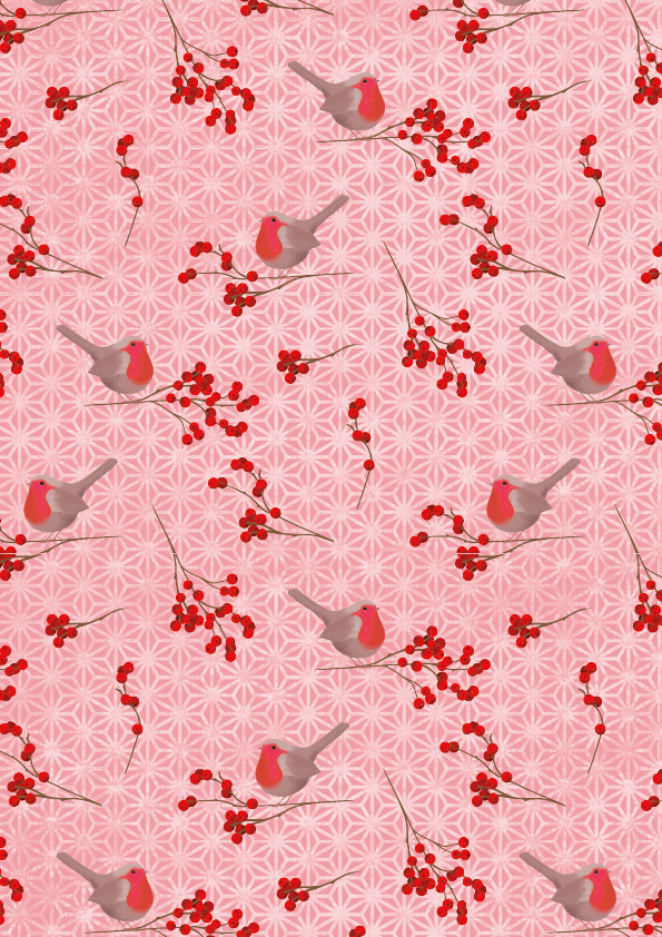 Geschenkpapier - toni starck pattern - Sweet Robin