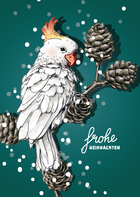 Postkarte - illi - PAPUKA Frohe Weihnachten