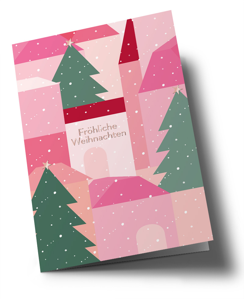 Klappkarte C6 - Toni Starck - Winterdorf