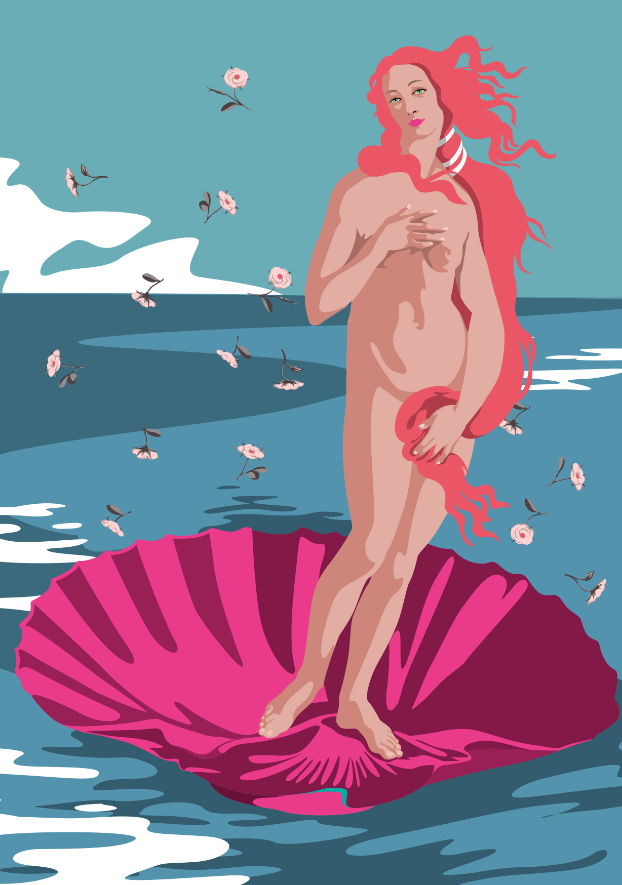 Postcard - Museum Art - Venus, Botticelli