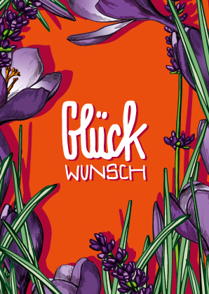 Postcard - illi - Ponko Glückwunsch