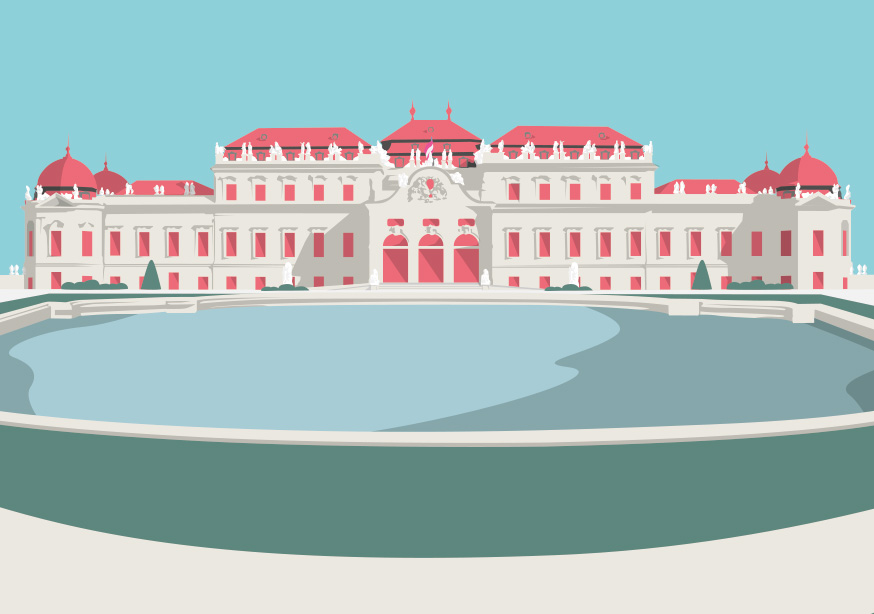 Postcard - Bon Voyage - Schloss Belvedere, Wien