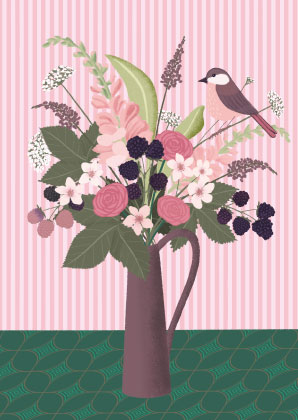 Postkarte - Toni Starck - Blackberry Bouquet