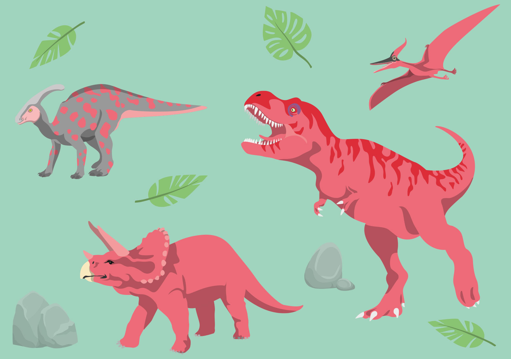 Postcard - luminous - Dinos