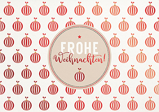 Postkarte - La Card - Christbaumkugeln