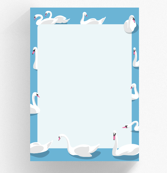 *Block A5 - crissXcross - Schwäne